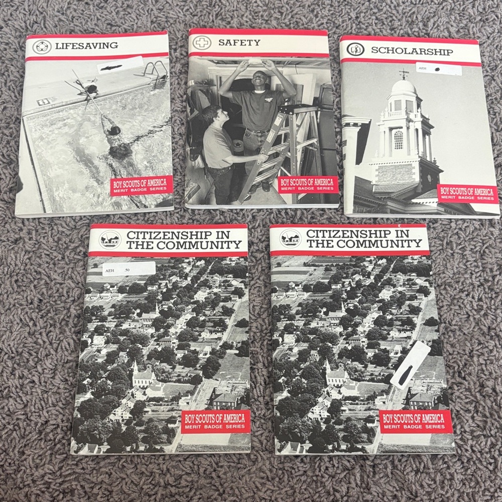 Set of 5 Boy Scouts of America Merit Badge books